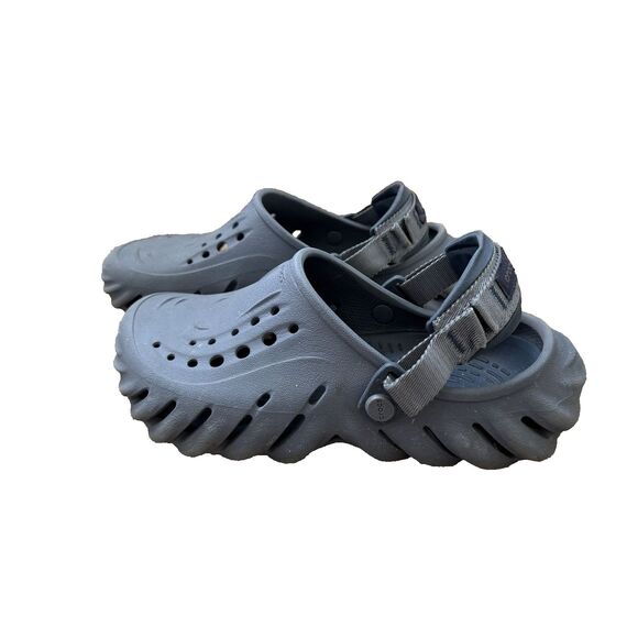 CROCS Shoes - Crocs Echo Clog Womens 6 (Mens 4) Blue Comfort Casual Slip On Shoes Lug Sole